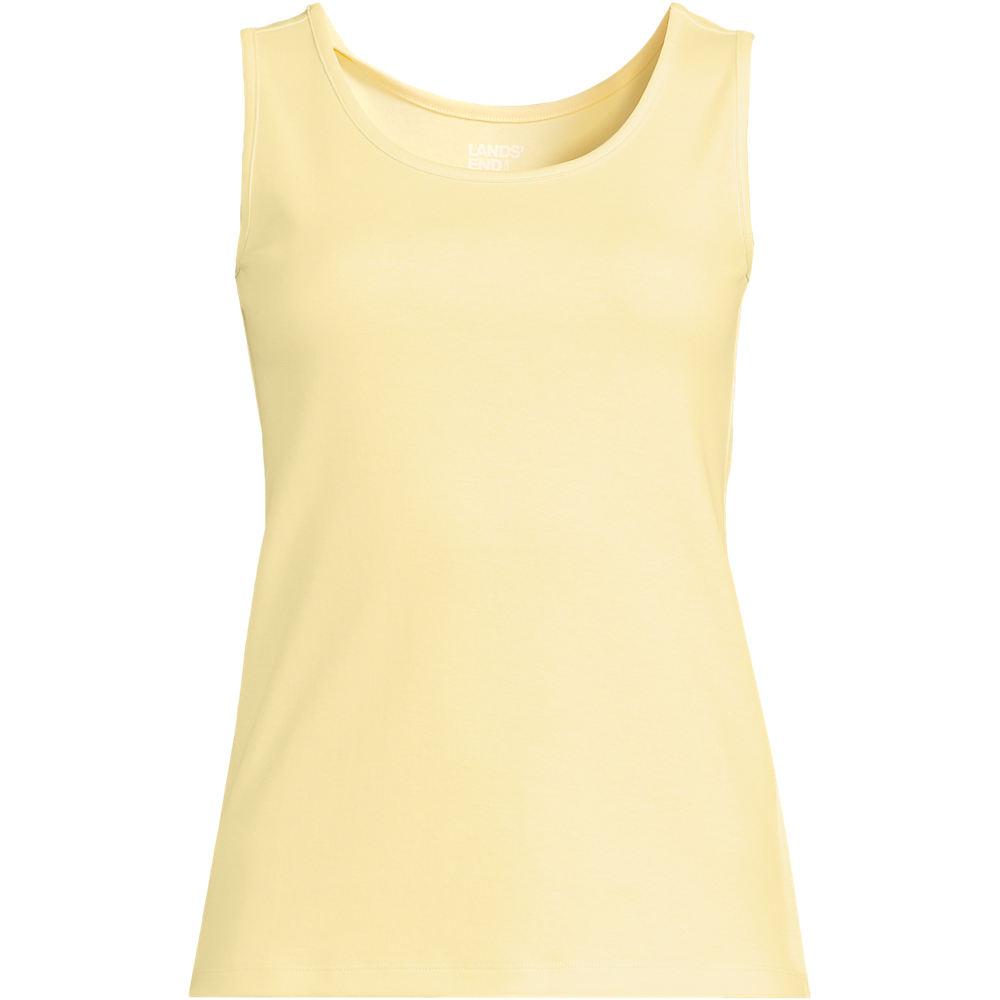 Baumwoll-Top für Damen in Petite-Größe, Damen, size: petite, Gelb, Baumwolle, by Lands' End