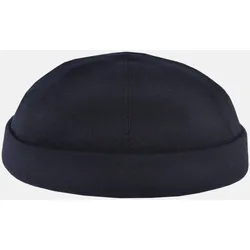 Hanseheld Docker Cap Blau Wolle Kurz Flach Docker-Mütze