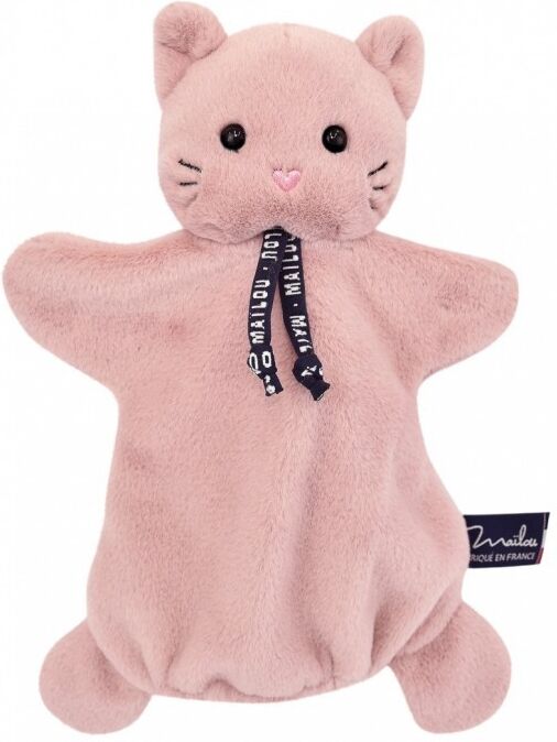 Doudou marionnette Dorlotin Chat Rosée - Maïlou Tradition