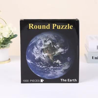 Inspired Finds 1000 Piece Space Moon Earth Puzzle Matte Finish Giant Galaxy Wall Art Jigsaw earth