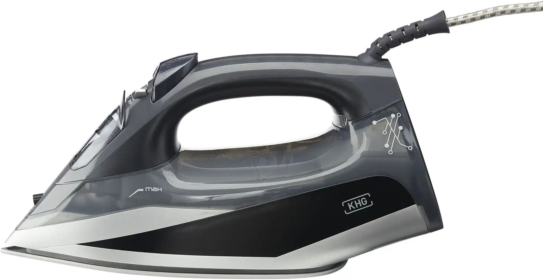 KHG Dampfbügeleisen  DB-2600G ¦ grau ¦ Keramik,Kunststoff,Edelstahl ¦ Maße (cm):