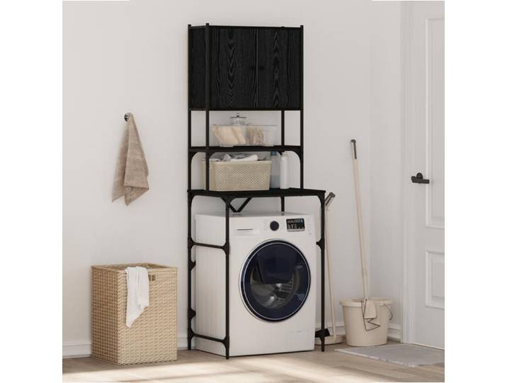 Joli & Fonctionnel - Colonne Salle De Bain - Cabinet pour lave-linge Chêne noir 68x48 5x194 cm kda9246608
