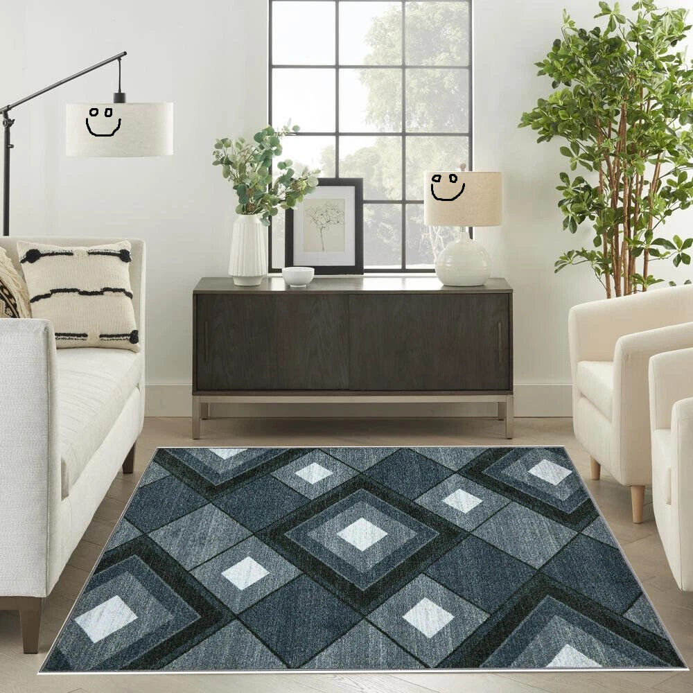 Metro Rectangle Geometric Kilim Gray Rectangle 200 x 290 cm