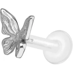 PTFE Labret mit Innengewinde + Titan-Aufsatz SCHMETTERLING