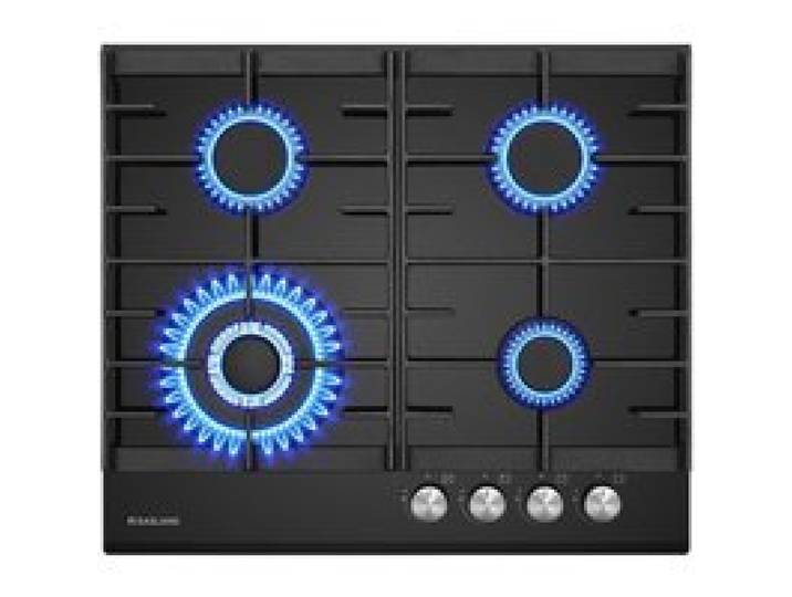 GASLAND GH604BF Plaque de Cuisson à gaz encastrée 4 Feux Plaque gaz Verre trempé GPL/gaz naturel Noir 60 cm