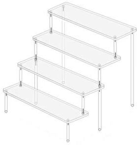 Inspired Finds Acrylic Display Stand 15 Tier Transparent Rack For Cupcakes, Perfume, Dolls & Collectibles 7.87x3.15in 4 layer