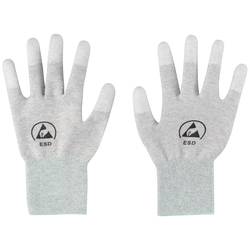 TRU COMPONENTS ESD-Handschuh mit Beschichtung an den Fingerspitzen Kleider-Größe: M Polyamidfaser, PU-Beschichtung TC-12539844