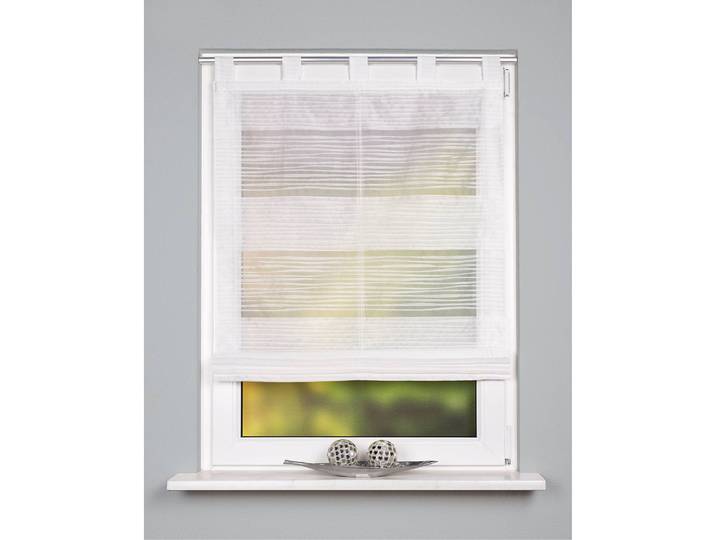 Store bateau Gabi 60 x 130cm Blanc/Blanc laine