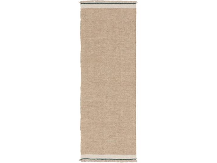 Tapis de couloir en laine beige 70x200