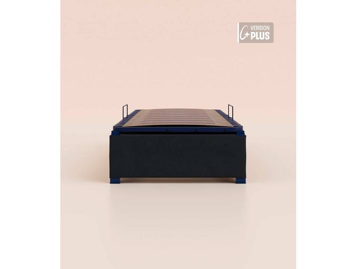 Sommier coffre 90x190 cm Plus - Noir Anthracite - Tediber