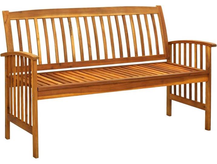 vidaXL Gartenbank mit Kissen 147 cm Massivholz Akazie