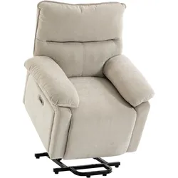 ELEKTRISCHER-AUFSTEHSESSEL Chenille 100 Polyester Creme