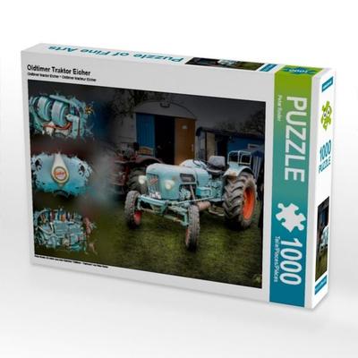 CALVENDO Puzzle Oldtimer Traktor Eicher | 1000 Teile Lege-Größe 64x48cm Foto-Puzzle für glückliche Stunden
