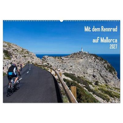 Mit dem Rennrad auf Mallorca (Wandkalender 2027 DIN A2 quer), CALVENDO Monatskalender