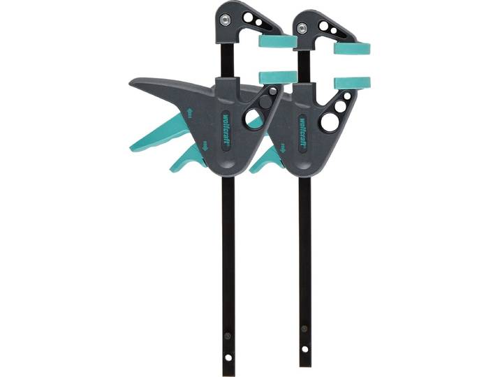 wolfcraft - 2 lijmklemmen MINI - Eenhandklem - 3455100