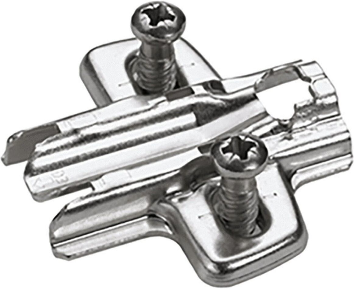 Hettich Möbel-Kreuzmontageplatte 9075055 vernickelt)