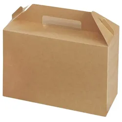 MONOUSO - Groß KraftKarton PicknickBox 26,5x12,8x18,0cm (125 Stück)