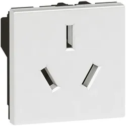 Legrand 572121 Mosaic Steckdose chinesischer Standard 16A 2-modulig Farbe: Ultraweiß