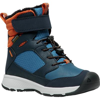 Outdoorwinterstiefel KEEN "SKUA WINTER WP", Kinder, Gr. 31, Textil, blau (sky captain, gold flame), Leder, Textil, Schuhe Outdoorwinterstiefel, Winterschuhe, Winterboots, Snowboots, wasserdicht