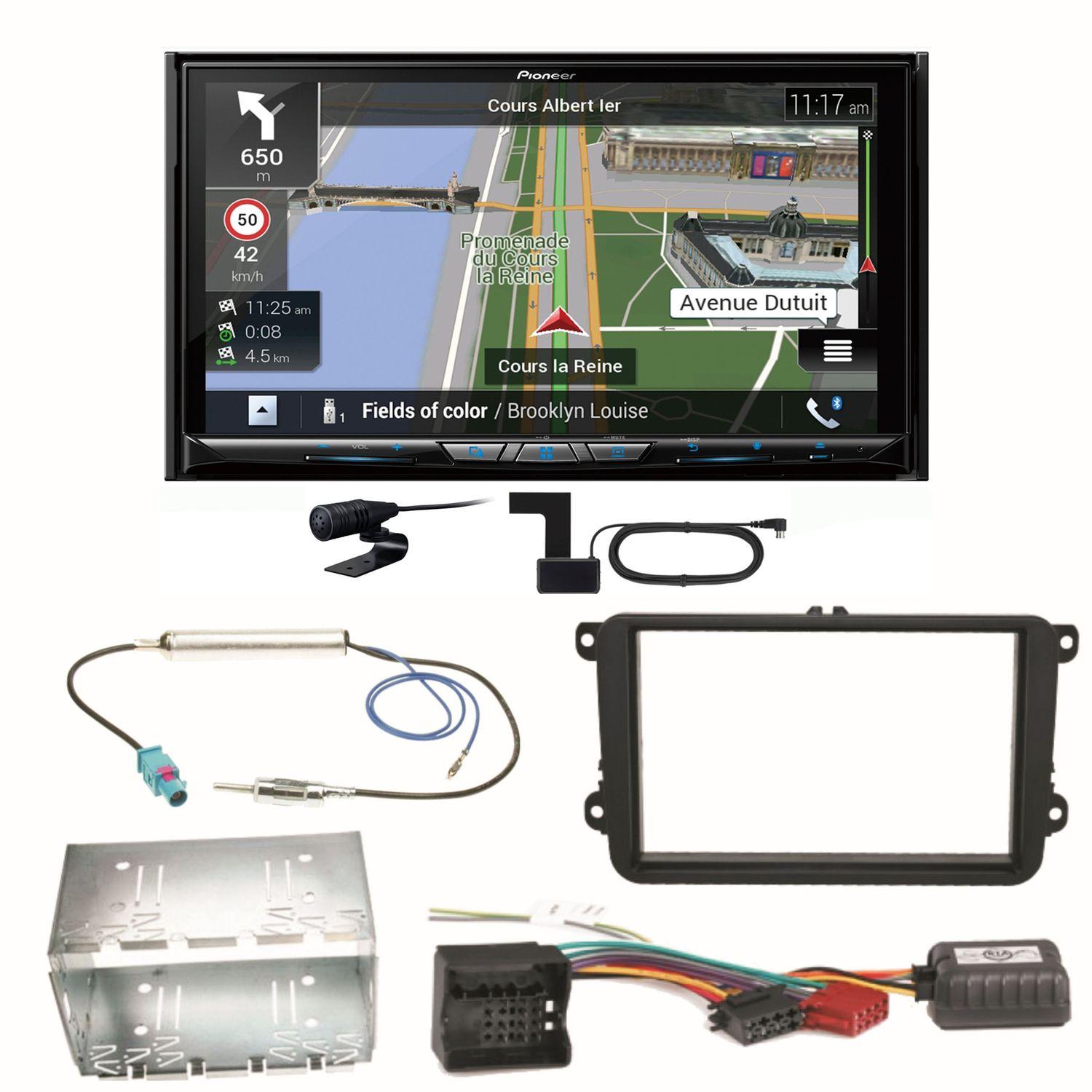 Pioneer AVIC-Z930DAB Navigation DAB+ Einbauset für Beetle Jetta Sharan Tiguan T5