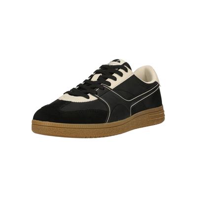 Sneaker ELLESSE "Cody", Herren, Gr. 41, schwarz (schwarz, beige), Lederimitat, Rindsleder, Schuhe Sneaker, in dezentem Retro-Charme