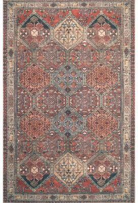 Domani Grove Machine Washable Persian Medallion Area Rug