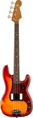 Fender Artisan Flame Maple P-Bass ACS Aged Cherry Sunburst
