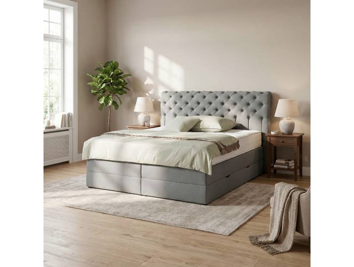 Boxspringbett Belano Dunkelgrau ca. 180x200cm