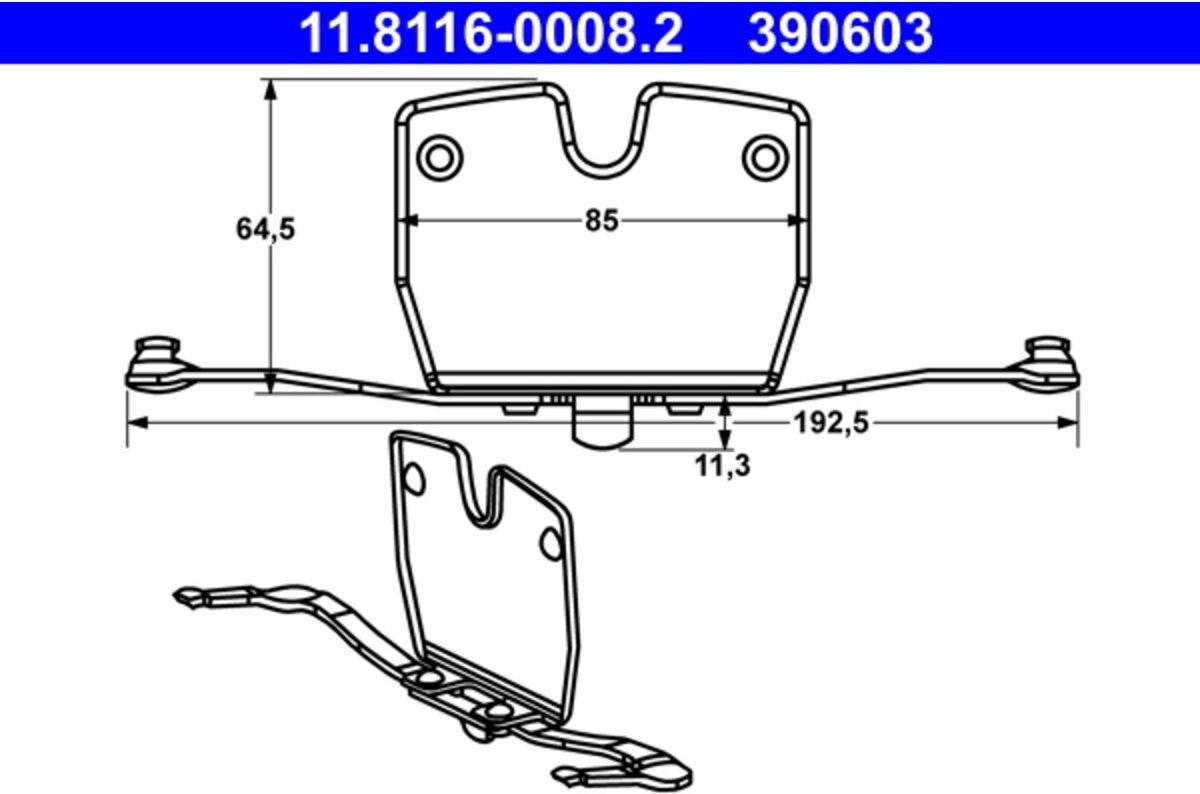 Feder, Bremssattel ATE 11.8116-0008.2