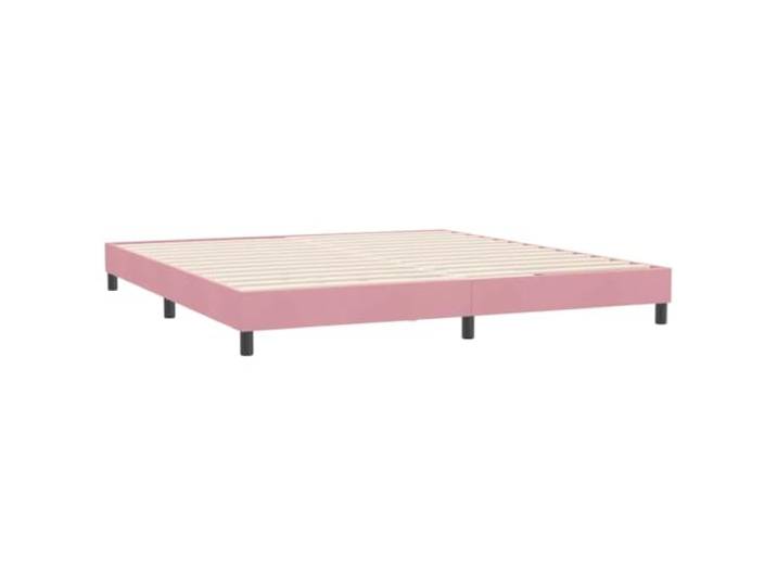 PUGYNBK Bettgestell aus Samt, Rosa, 180 x 210 cm Lattenrost, stabile Füße, ohne Matratze, Schlafzimmerunterlage