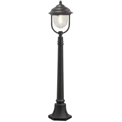 Konstsmide Wegeleuchte PARMA, E27 max. 75W, Schwarz, Aluminium / Acrylglas klar KON-7225-750