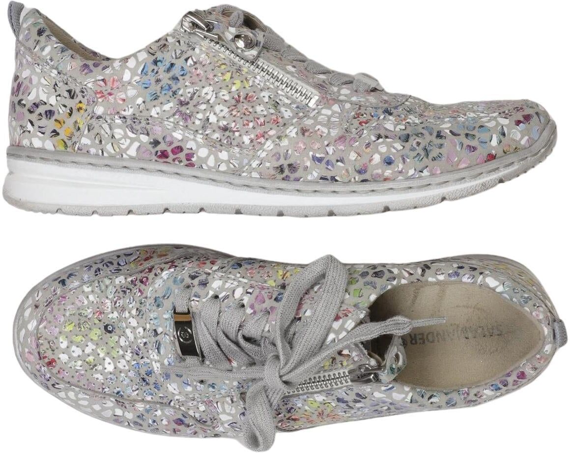 Salamander Damen Sneaker, Silber, Gr. EU 36 (UK 3.5), Leder - Second Hand