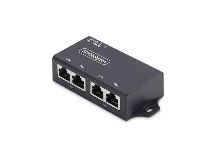 StarTech 2-Port PoE+ Injector, PoE/PoE+ (802.3af/at) (AF221CE-POE-INJECTOR)