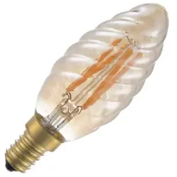 SPL | LED-Kerzenlampe gedreht | Kleine Fassung E14 | 4W Dimmbar