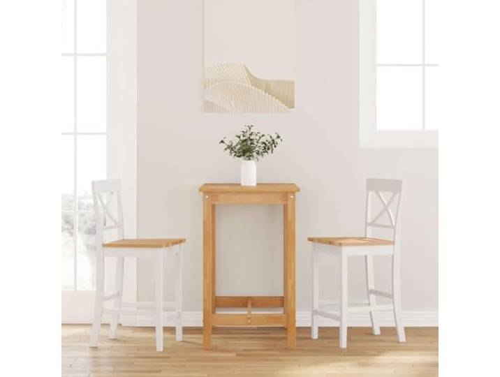 Barhocker, 2 Stück, aus Massivholz, Weiß, mit ergonomischer Rückenlehne Massives Gummibaumholz, weiße Oberfläche, gebogene Rückenlehne, vielseitig einsetzbar, zeitloses Design, bequeme Sitzfläche