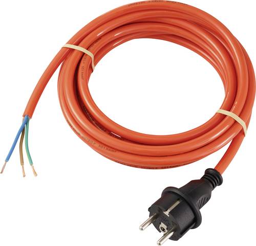 Sygonix SY-6978286 Strom Anschlusskabel Orange 5.00m