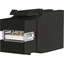 EFB EB527V2 Keystone Einbauadapter USB2.0 A - A, schwarz