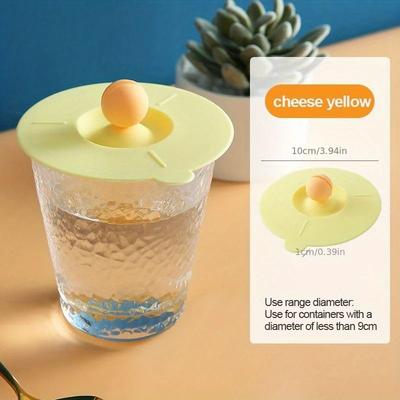 Uplifted Goods Universal Silicone Heat Resistant Cup Lid yellow