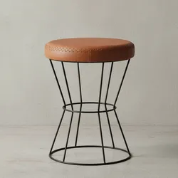 KADIMA DESIGN Industrial Sitzhocker, Sicherer Sitzkomfort in extravagantem Echtleder