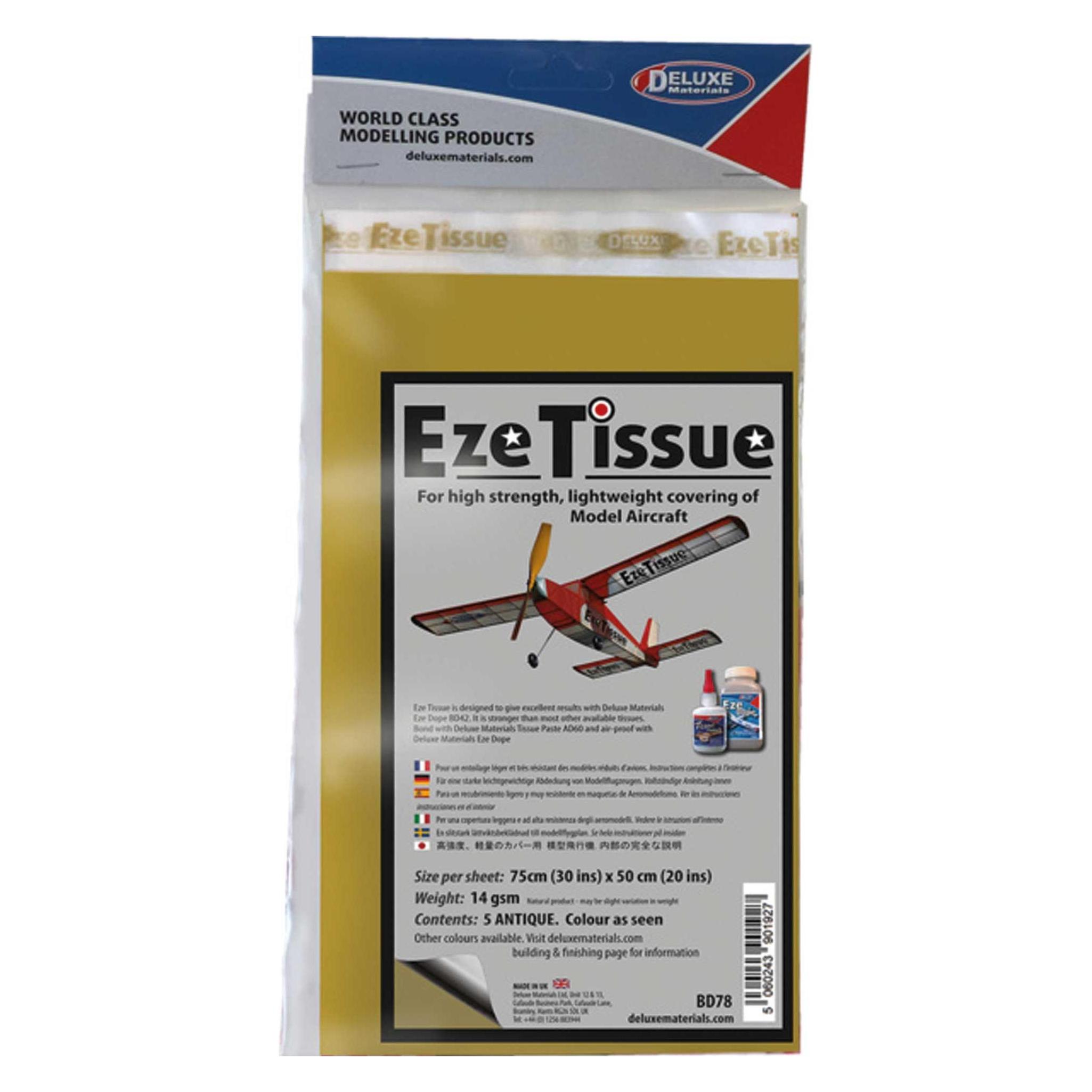 Deluxe Materials eze tissue antik bespannpapier 75x50xm 3stk. ab 14 g/m² (BD78)
