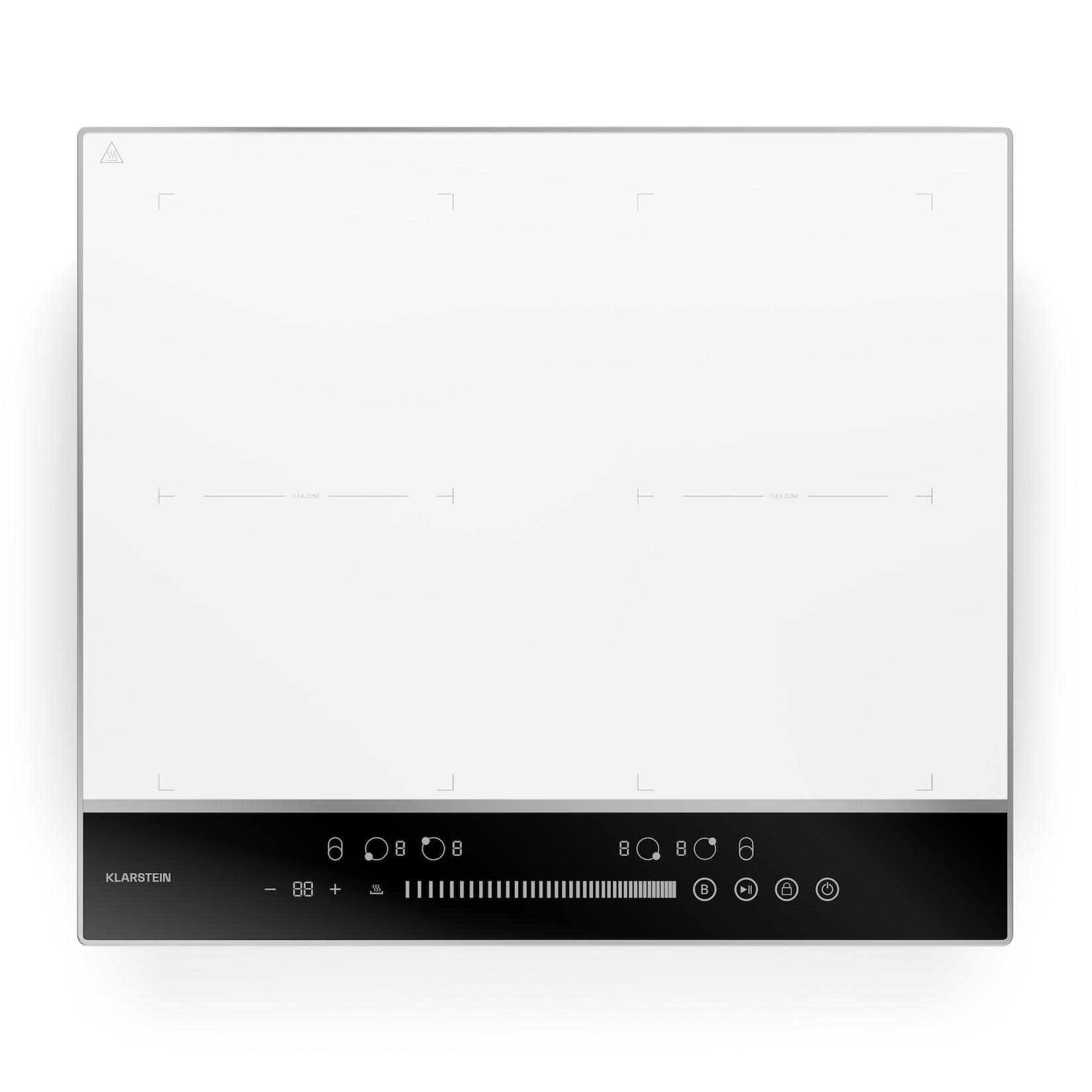 DualTone Flex Induktionskochfeld Flex Zonen LED Display Slider Control 7200 W Weiß