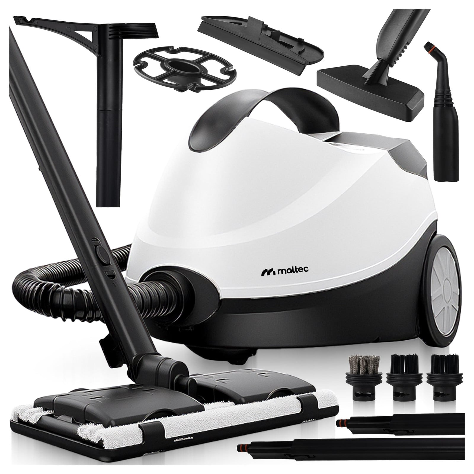 MalTec HDS6000W-PRO stoomreiniger met accessoires, 2000W, wit
