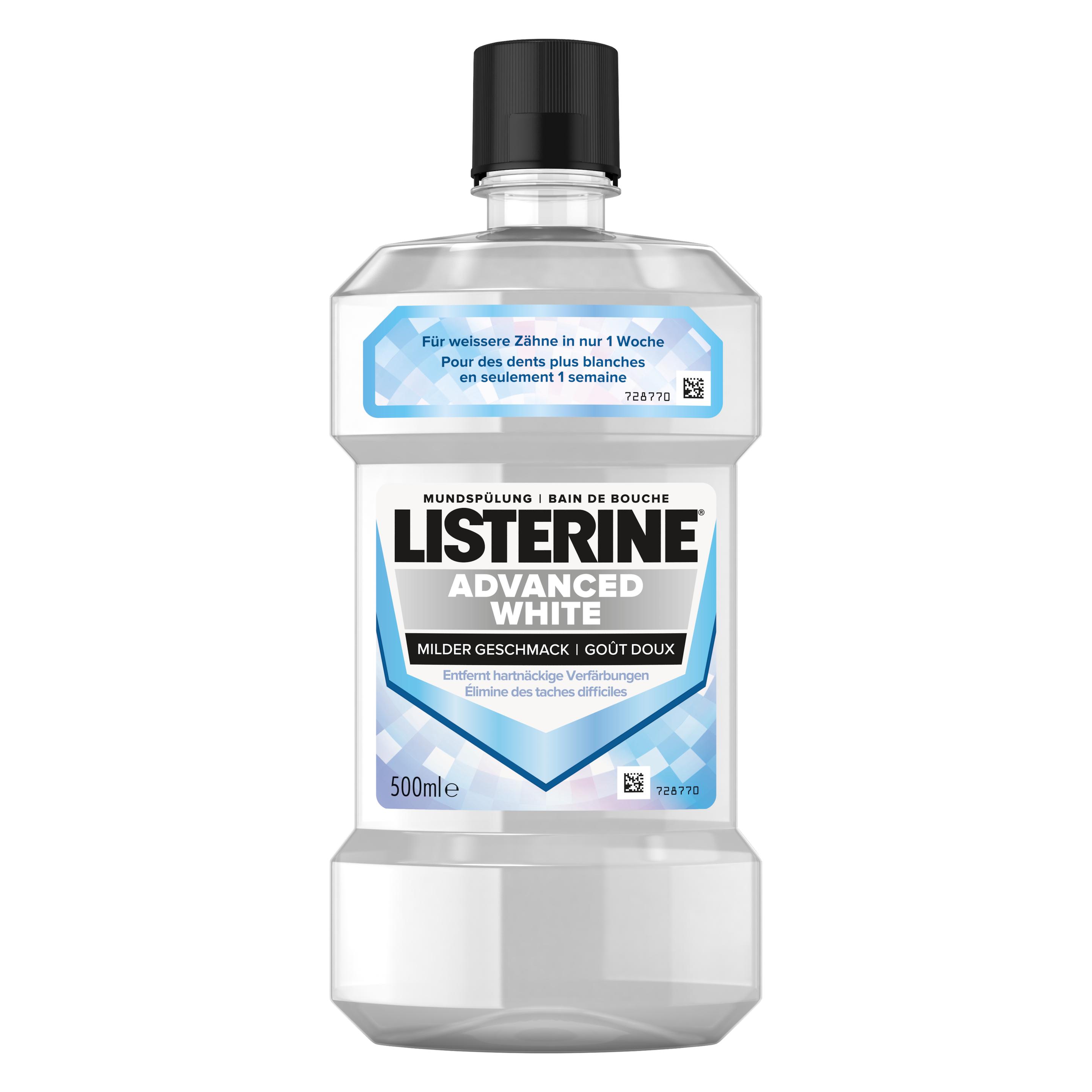 Listerine Advanced White Mild (500 ml, Mundspülung) (34442++)
