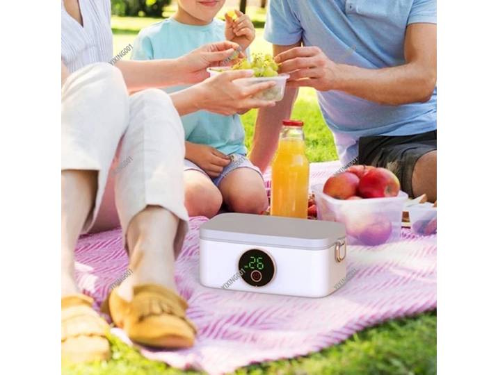 Boîte à déjeuner chauffante électrique sans fil, Rechargeable par USB, Portable, 1000mL, 16000mAh, récipient d'isolation alimentaire en déplacement