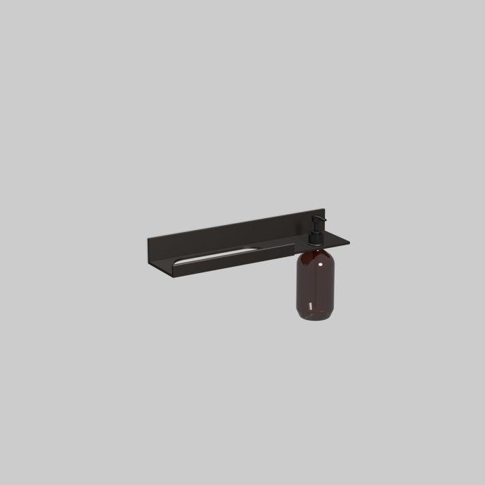 Alape AS.400 Ablage 8270221980 AS.400.HT.L 400 x 196 x 111 mm, Aluminium mattschwarz pulverbeschichtet