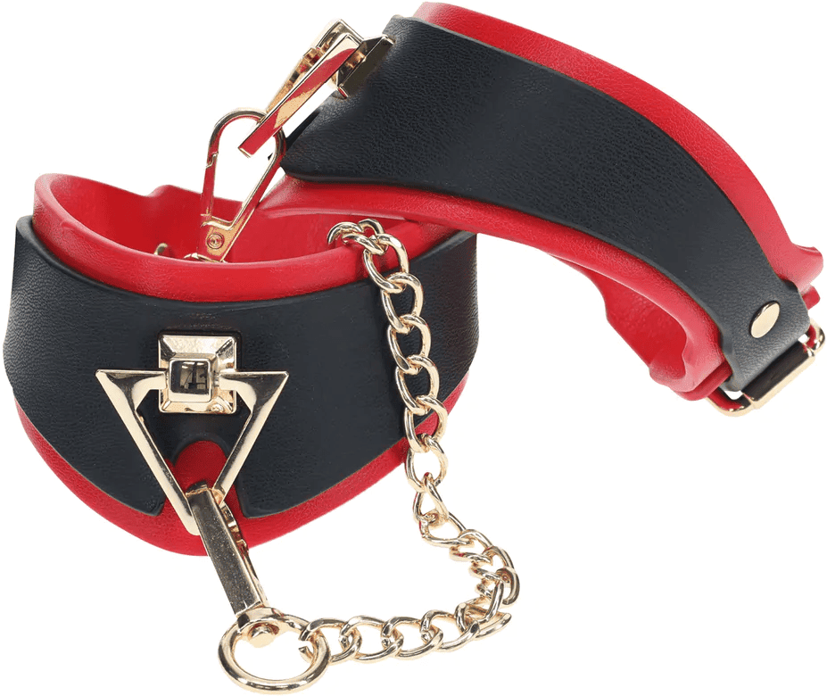 Ouch Menottes Chevilles - Collection Milan - Noir et Rouge