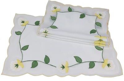 Manor Luxe Yellow Lily-14x20-Placemats-Set of 4