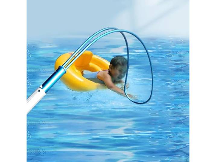 dsgaSETewt Rettungsstange für Schwimmbäder, Rettungsstange mit Haken for Schwimmbäder(Length 3.0m/9.8ft)