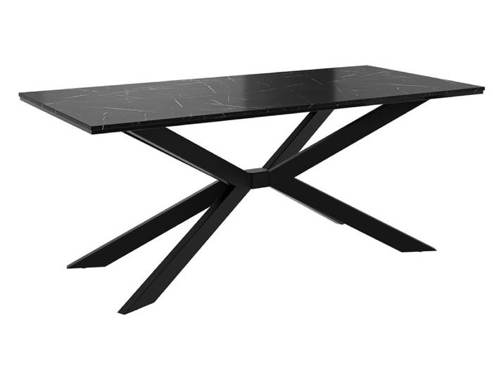 Table à manger industriel 190 cm noir