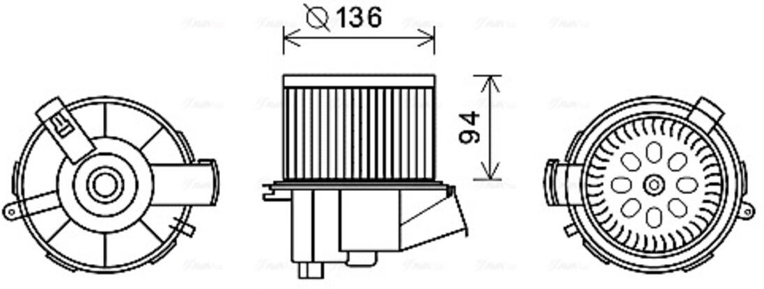 Innenraumgebläse AVA COOLING PE8387